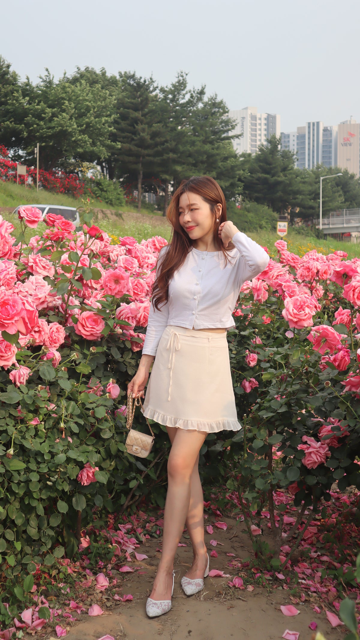 < M A D E > Coast Dotted Jacquard Mini Skirt