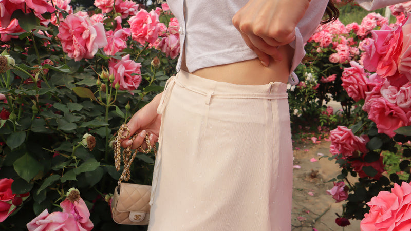 < M A D E > Coast Dotted Jacquard Mini Skirt