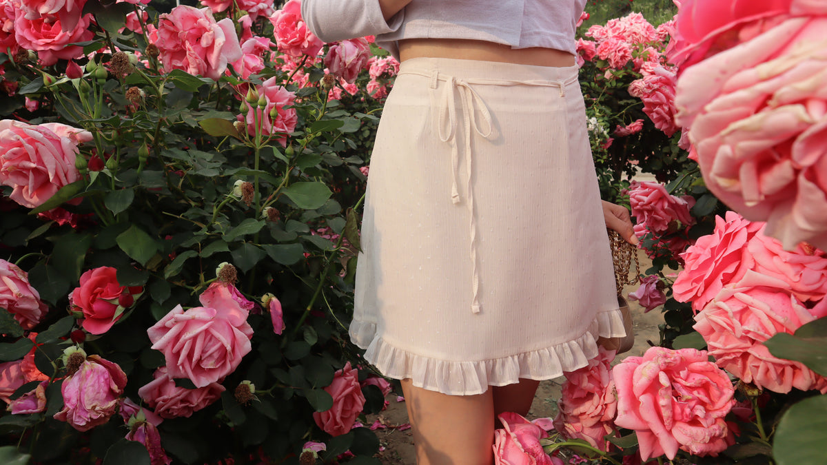 < M A D E > Coast Dotted Jacquard Mini Skirt