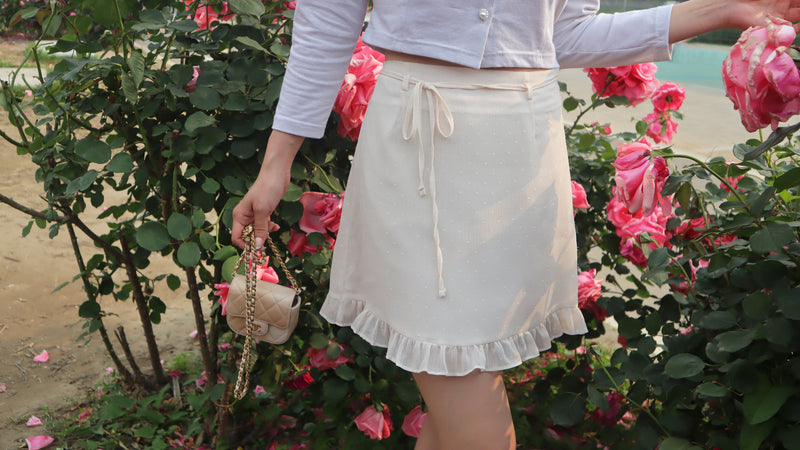 < M A D E > Coast Dotted Jacquard Mini Skirt