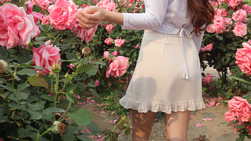 < M A D E > Coast Dotted Jacquard Mini Skirt
