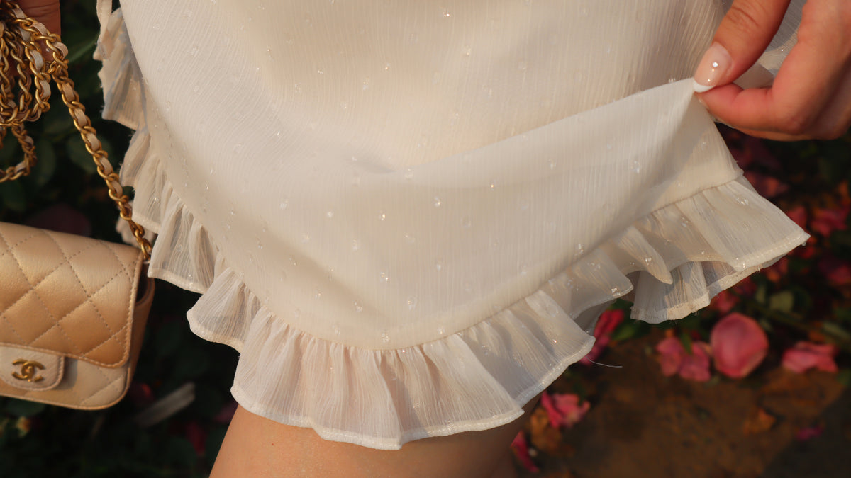 < M A D E > Coast Dotted Jacquard Mini Skirt