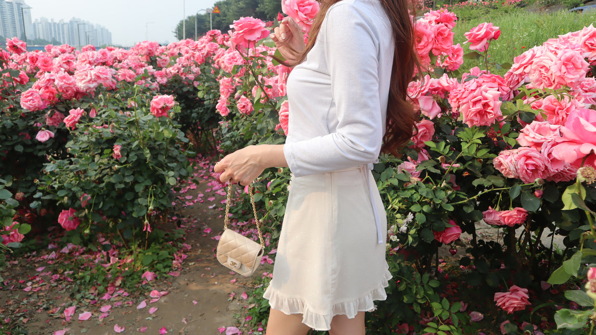 < M A D E > Coast Dotted Jacquard Mini Skirt