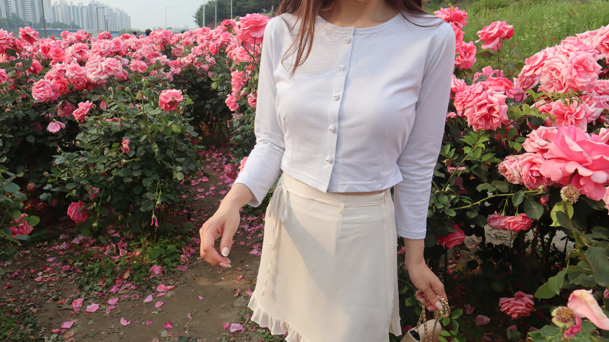 < M A D E > Coast Dotted Jacquard Mini Skirt