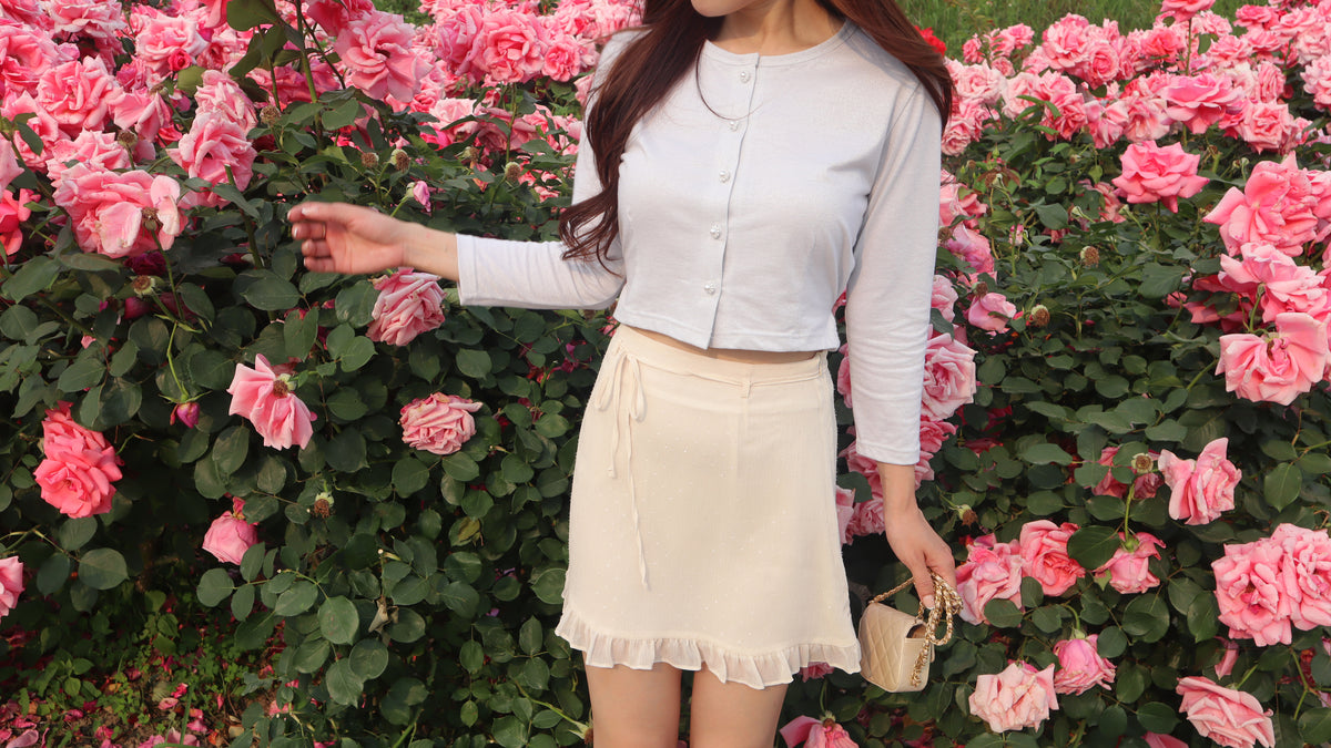 < M A D E > Coast Dotted Jacquard Mini Skirt