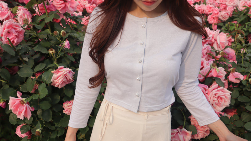 < M A D E > Luxe Glitter Cardigan Top