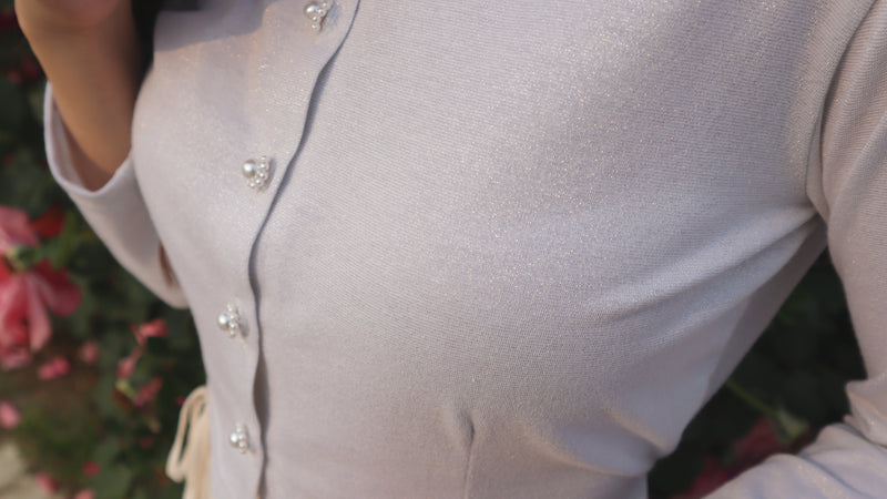 < M A D E > Luxe Glitter Cardigan Top