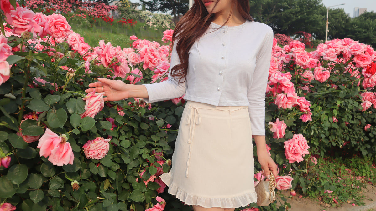 < M A D E > Coast Dotted Jacquard Mini Skirt