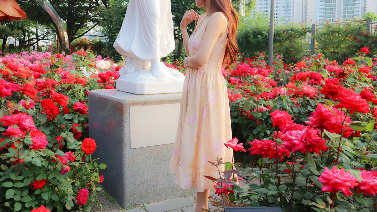 < M A D E > The Hydrangea Garden Dress