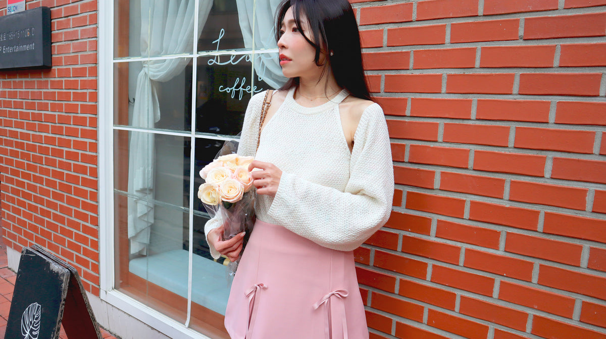 Sour Marshmallow Knit Twin Set