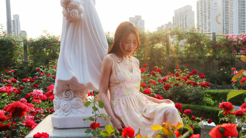 < M A D E > The Hydrangea Garden Dress
