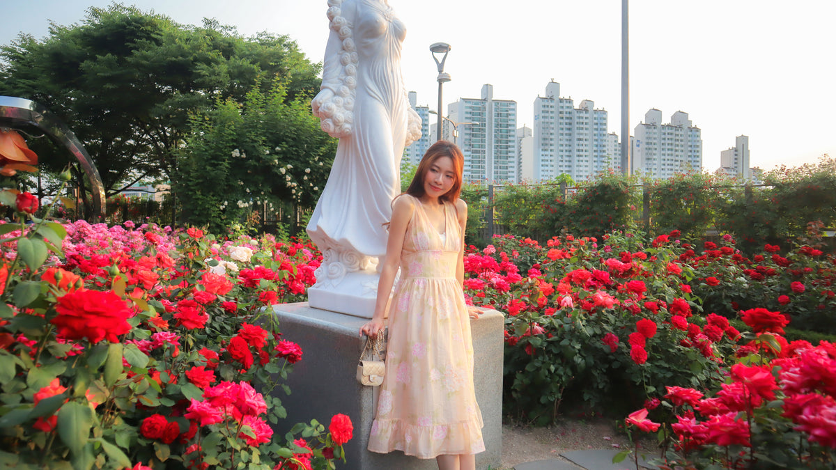 < M A D E > The Hydrangea Garden Dress