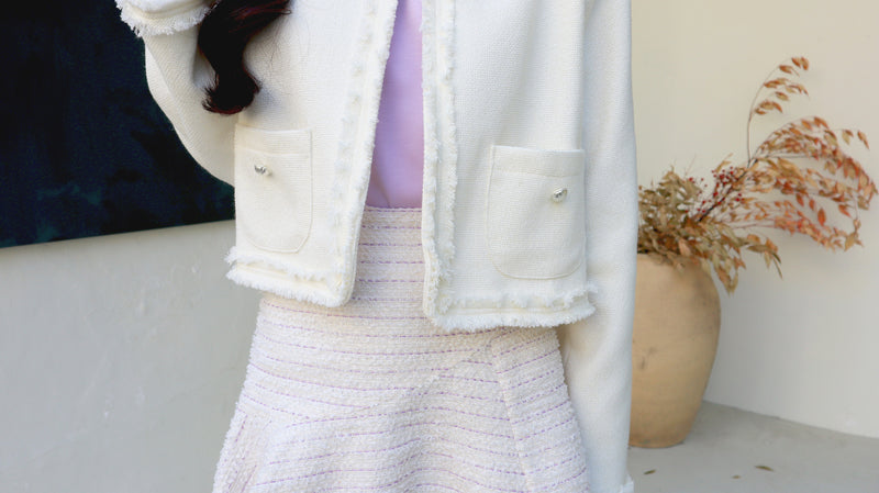 Soft Yogurt Tweed Jacket