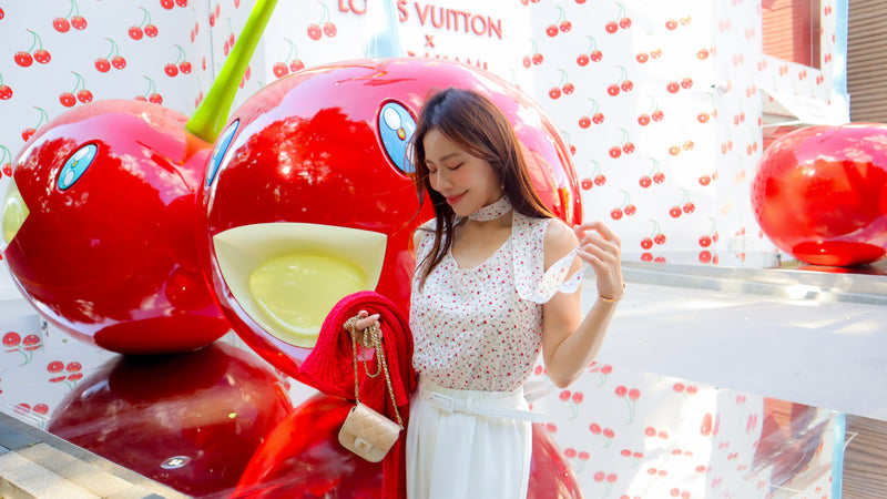 < M A D E > Cherry Rosie Bubble Blouse
