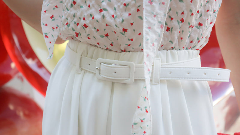 < M A D E > Noble Flare White Slacks
