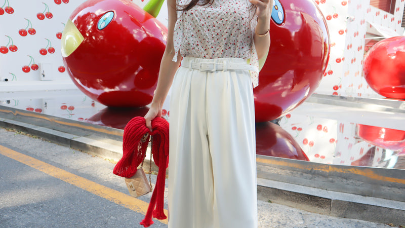 < M A D E > Cherry Rosie Bubble Blouse