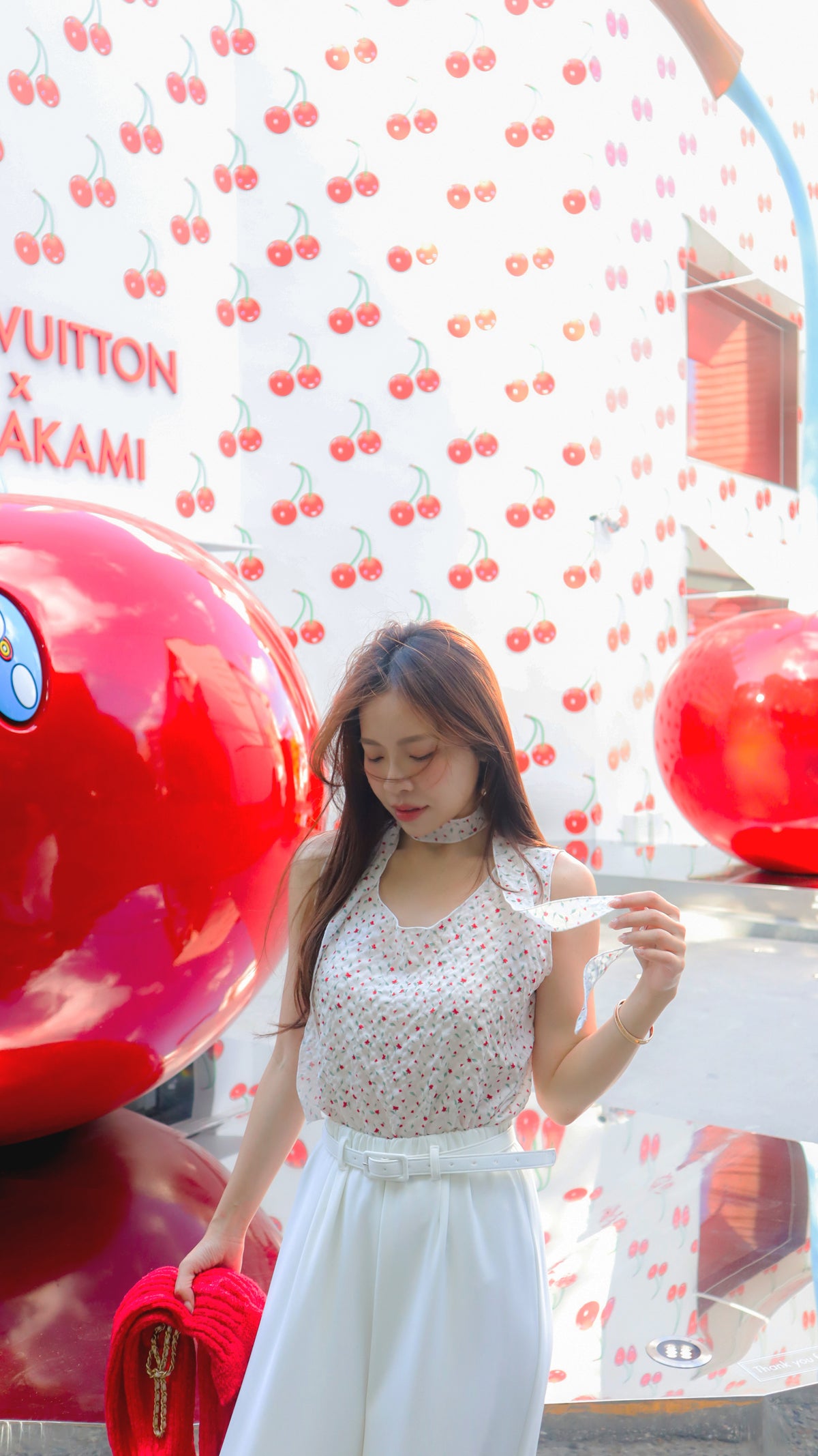 < M A D E > Cherry Rosie Bubble Blouse