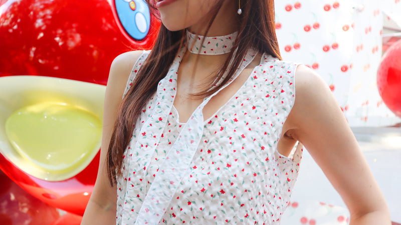 < M A D E > Cherry Rosie Bubble Blouse