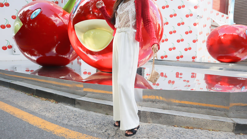 < M A D E > Noble Flare White Slacks