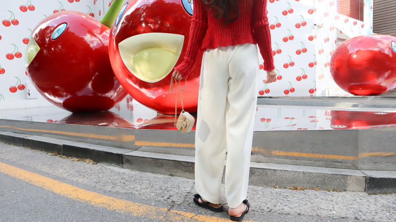 < M A D E > Noble Flare White Slacks
