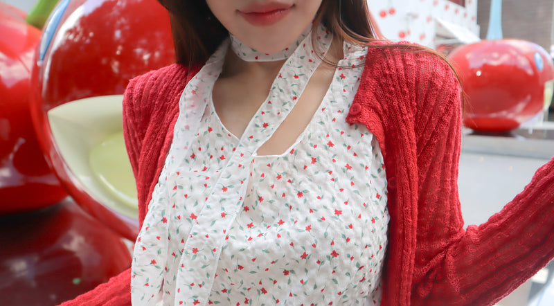 < M A D E > Cherry Rosie Bubble Blouse