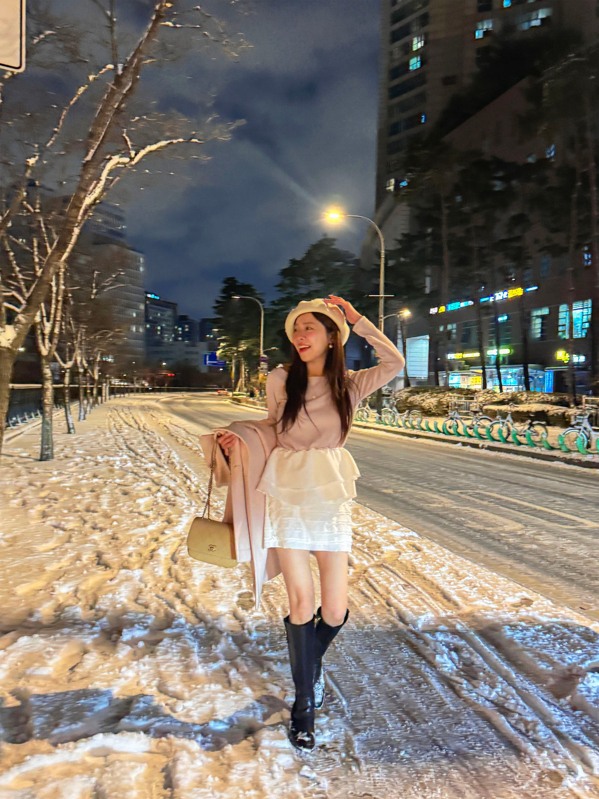 < M A D E > Snowfield Patched Top