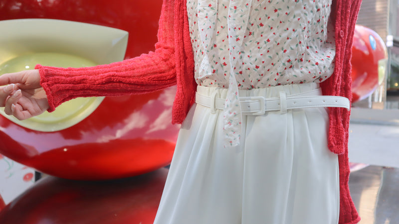 < M A D E > Noble Flare White Slacks