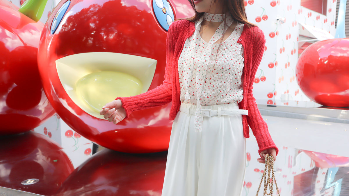 < M A D E > Cherry Rosie Bubble Blouse