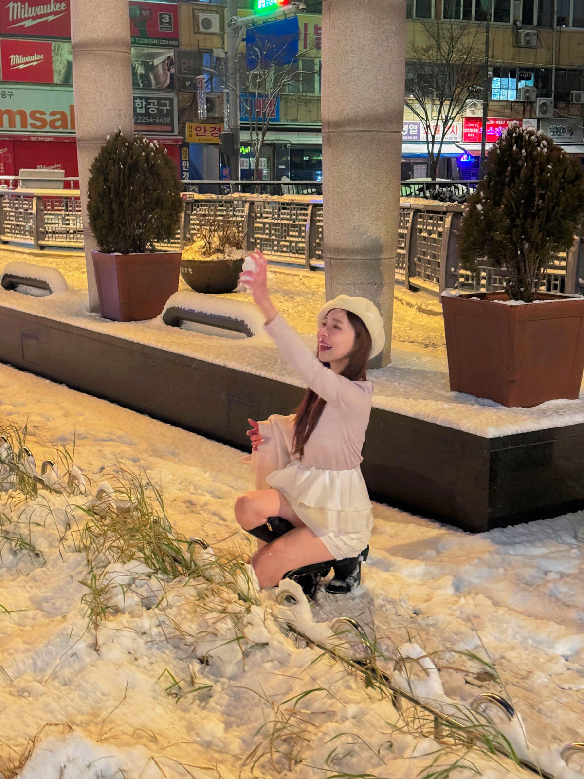 < M A D E > Snowfield Patched Top