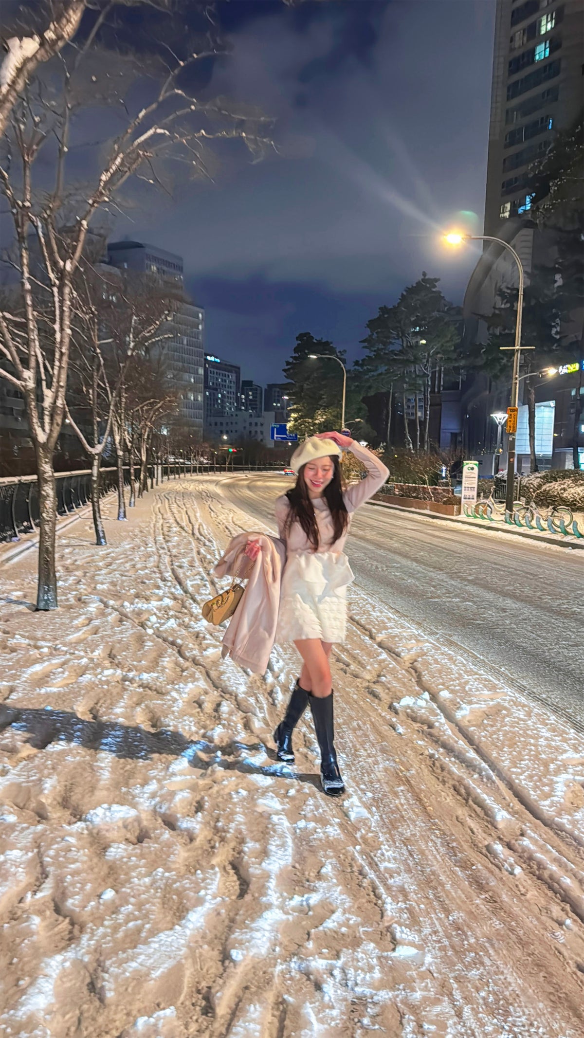 < M A D E > Snowfield Patched Top