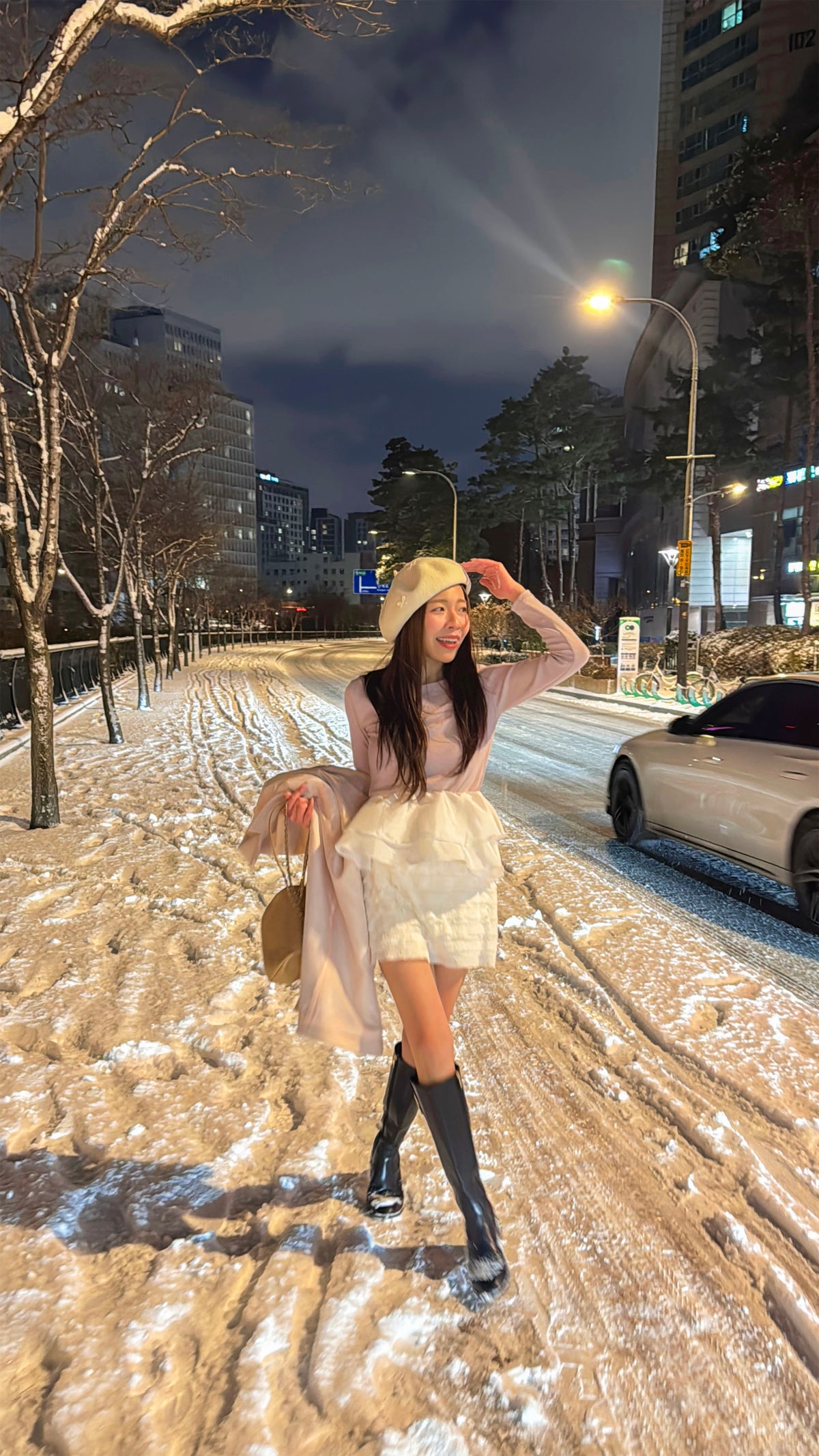 < M A D E > Snowfield Patched Top