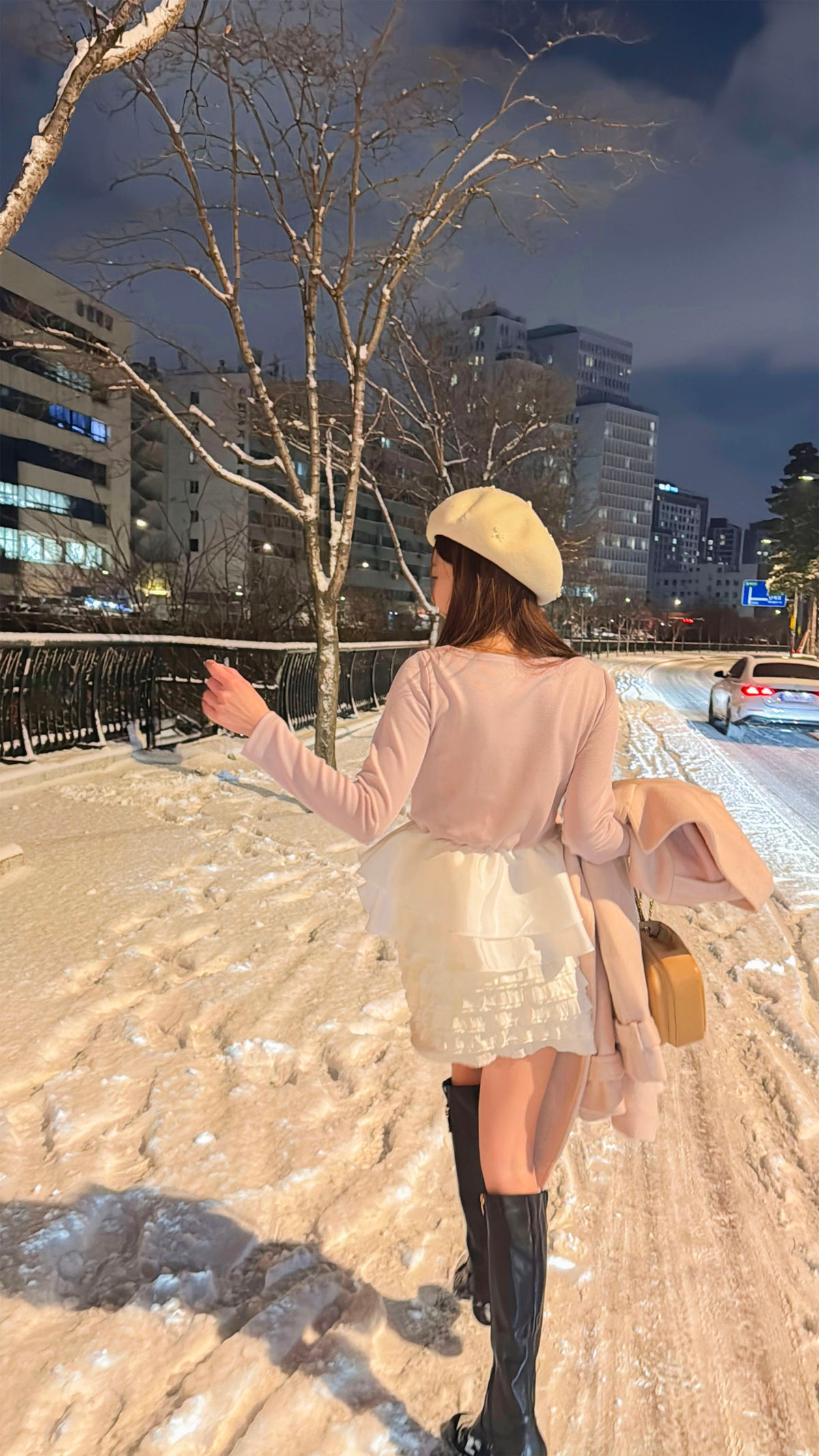 < M A D E > Snowfield Patched Top