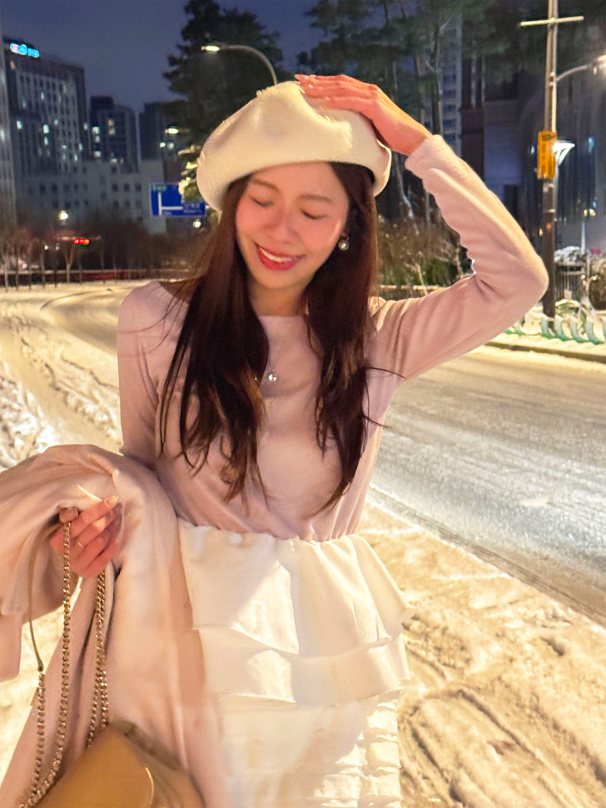 < M A D E > Snowfield Patched Top