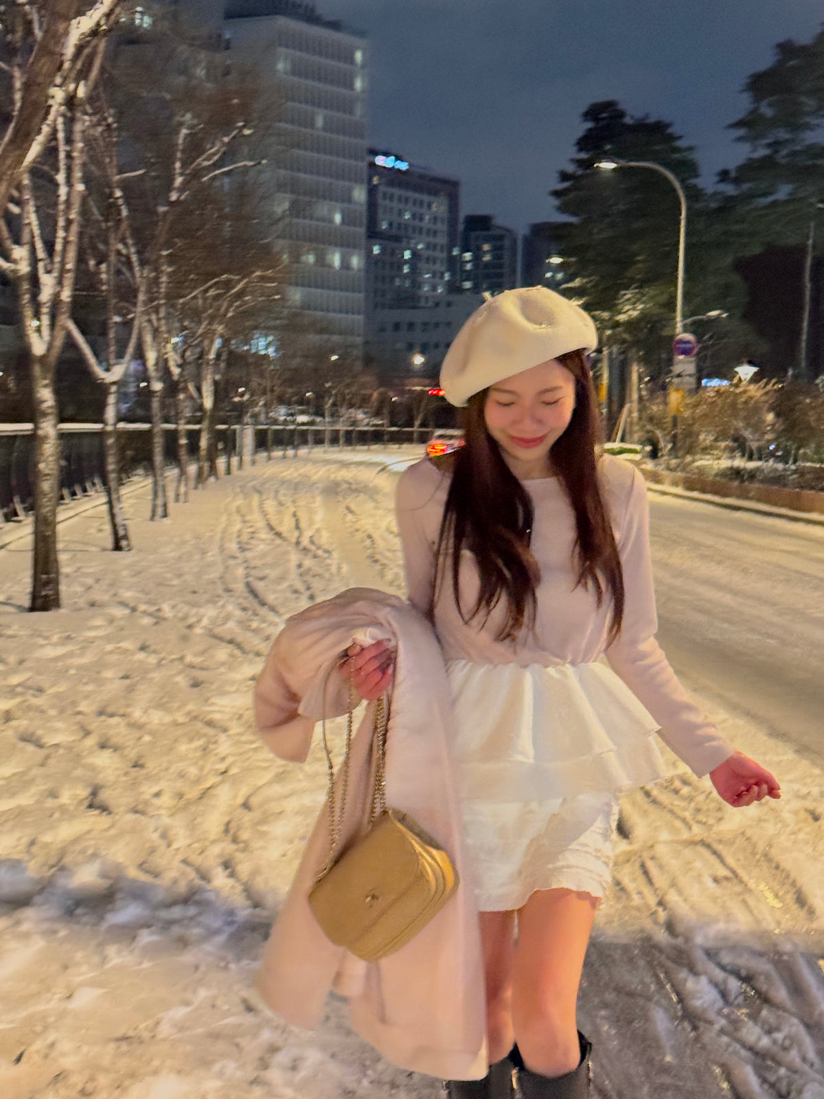 < M A D E > Snowfield Patched Top