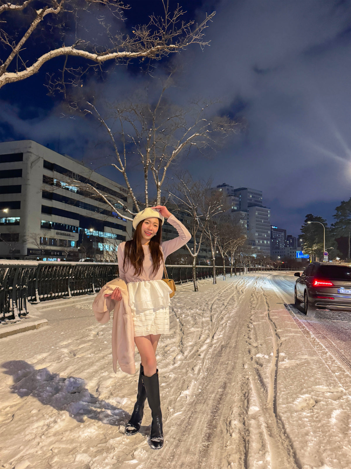 < M A D E > Snowfield Patched Top