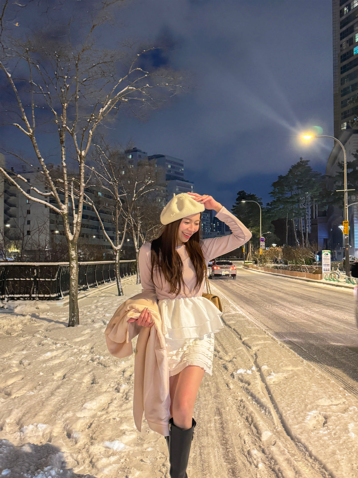 < M A D E > Snowfield Patched Top