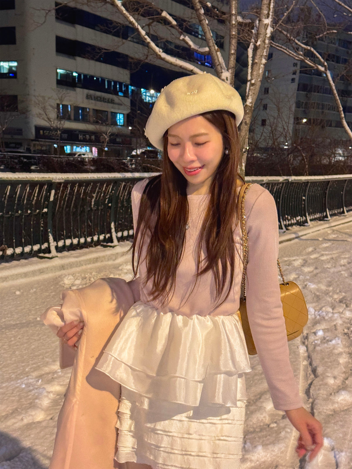 < M A D E > Snowfield Patched Top