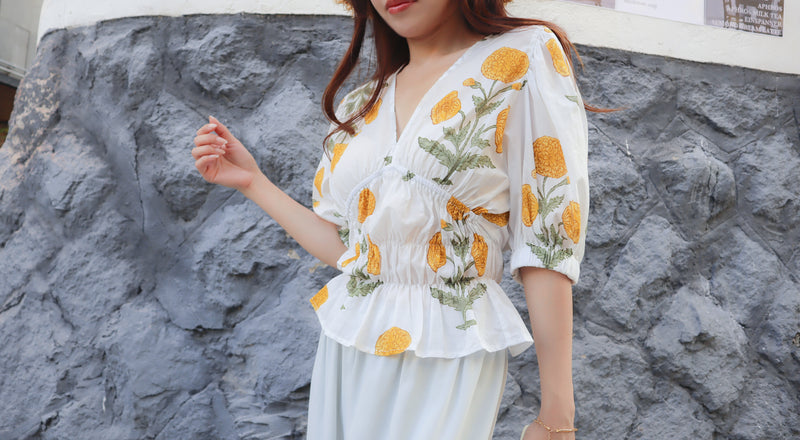Tropical Island Cotton Blouse