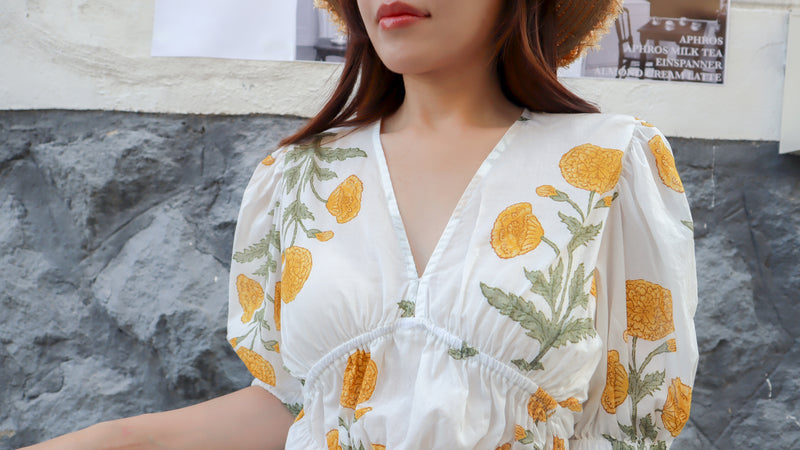 Tropical Island Cotton Blouse