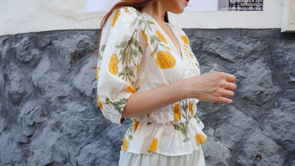 Tropical Island Cotton Blouse