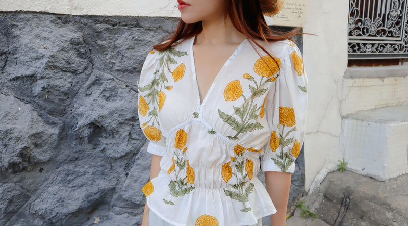 Tropical Island Cotton Blouse