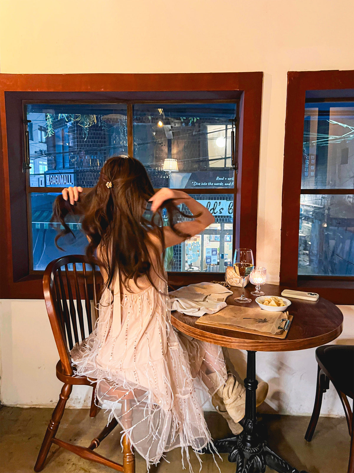 < M A D E > Rose Feather Cocktail Dress