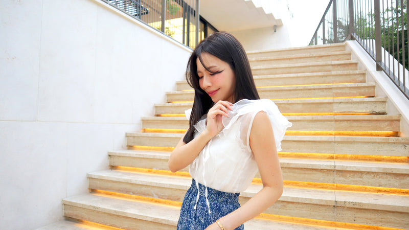 < M A D E > Morning Sailor Sheer Blouse