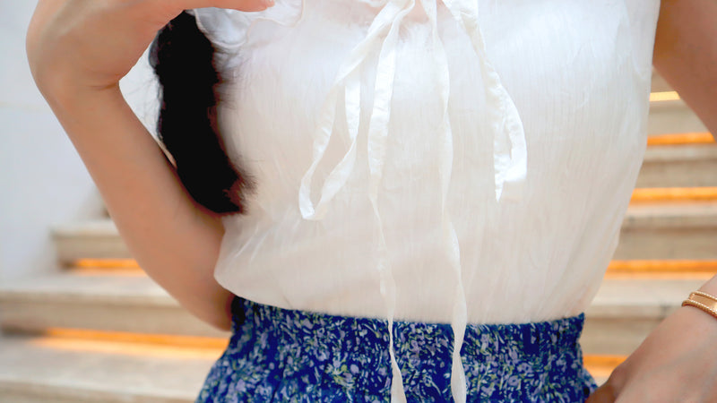 < M A D E > Morning Sailor Sheer Blouse