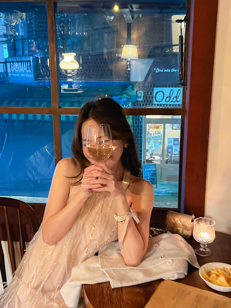 < M A D E > Rose Feather Cocktail Dress