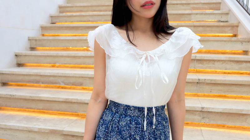 < M A D E > Morning Sailor Sheer Blouse