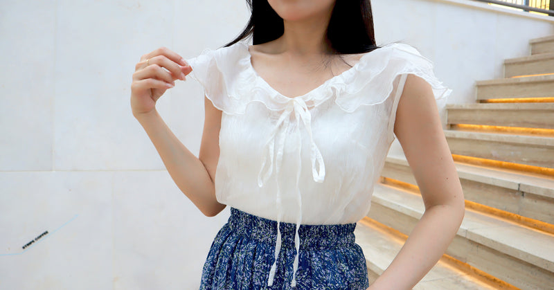 < M A D E > Morning Sailor Sheer Blouse