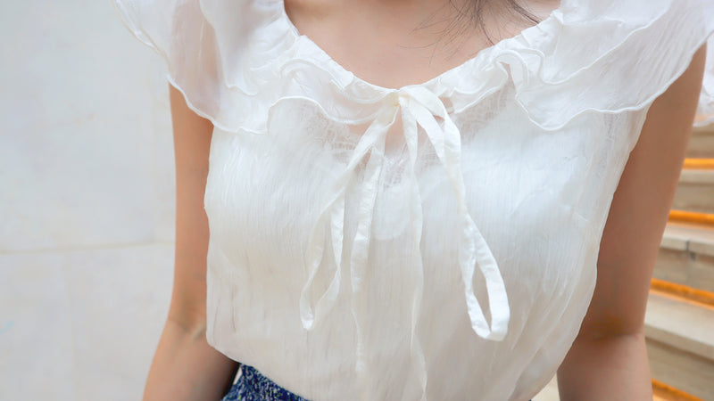 < M A D E > Morning Sailor Sheer Blouse