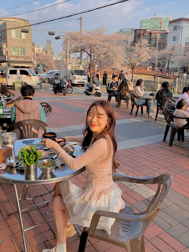 Flary White Cotton Skirt