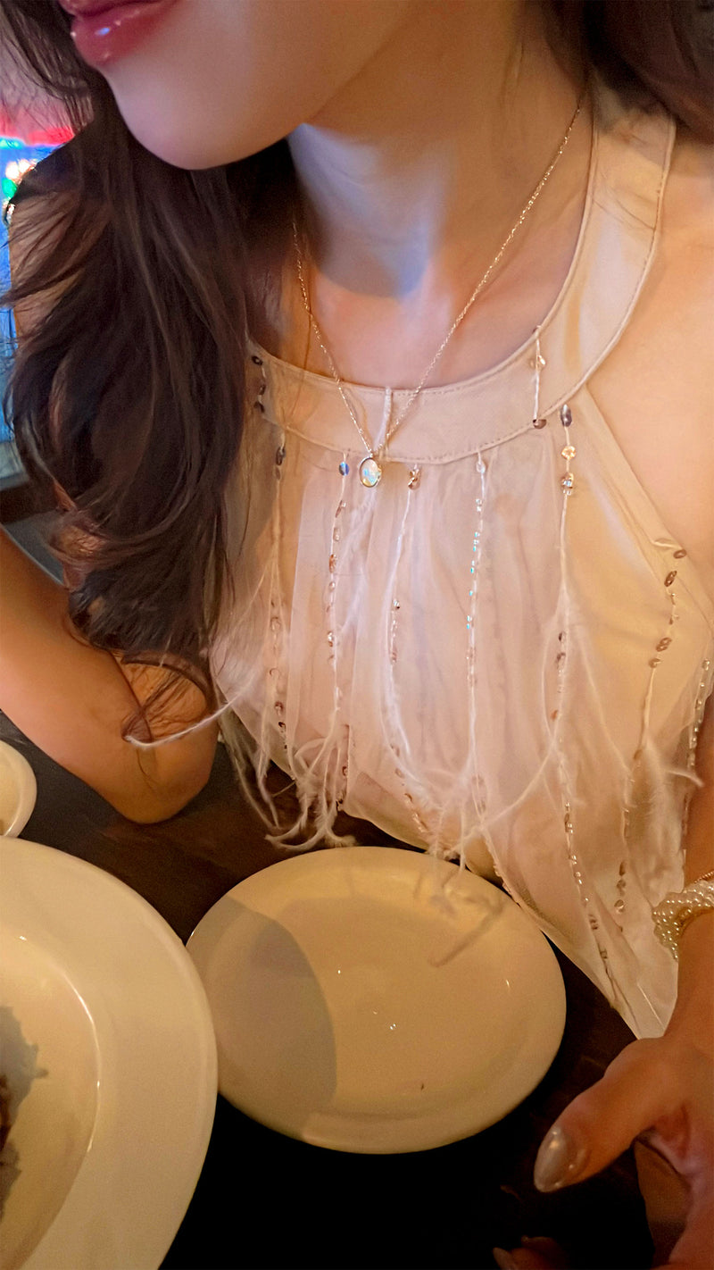 < M A D E > Rose Feather Cocktail Dress